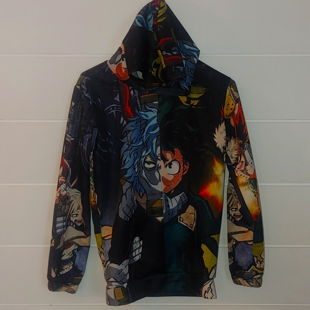 Boys anime graphic hoodie size 10 to 12